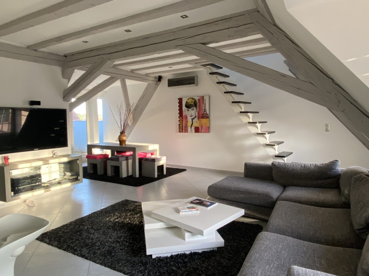 Haguenau très bel appartement 127m2 au sol, dernier étage, prox. halle aux houblons.