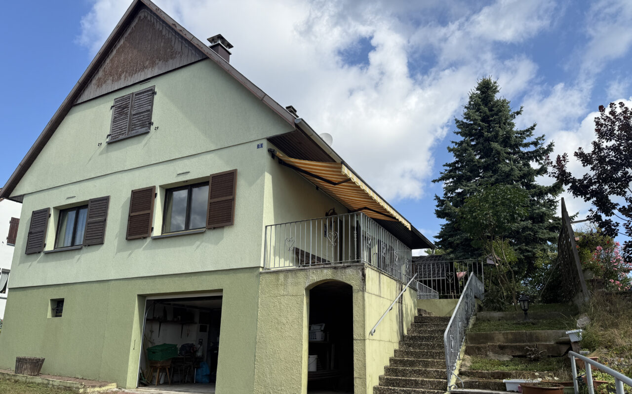 Gunstett, maison familiale, 5 chambres – 135 m² habitables – beau terrain de 7,1 ares