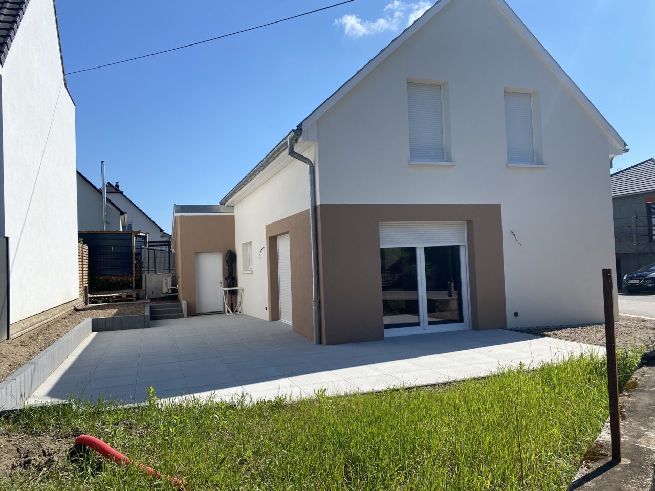 Bischwiller, belle maison neuve avec open space, terrasse, garage.